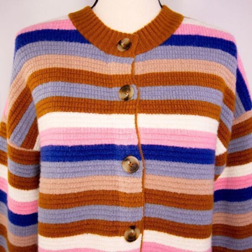 NEW Madewell‎ Striped Springview Cardigan Sweater. Size XS - Picture 5 of 16